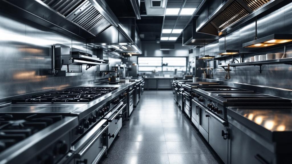 Interior de cocina comercial