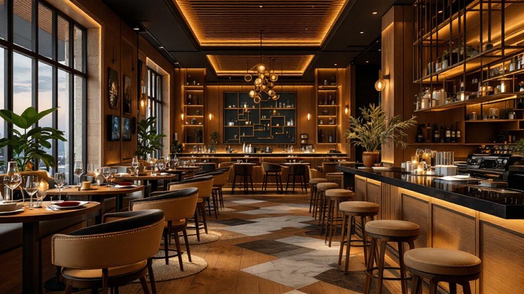 Render interior de restaurante